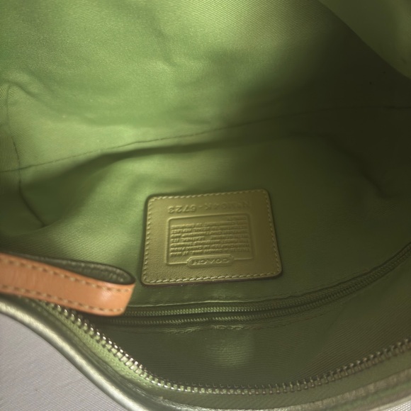 Coach Light Green and Tan Shoulder Bag - Picture 4 of 6